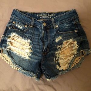 American Eagle High Rise Festival Shorts